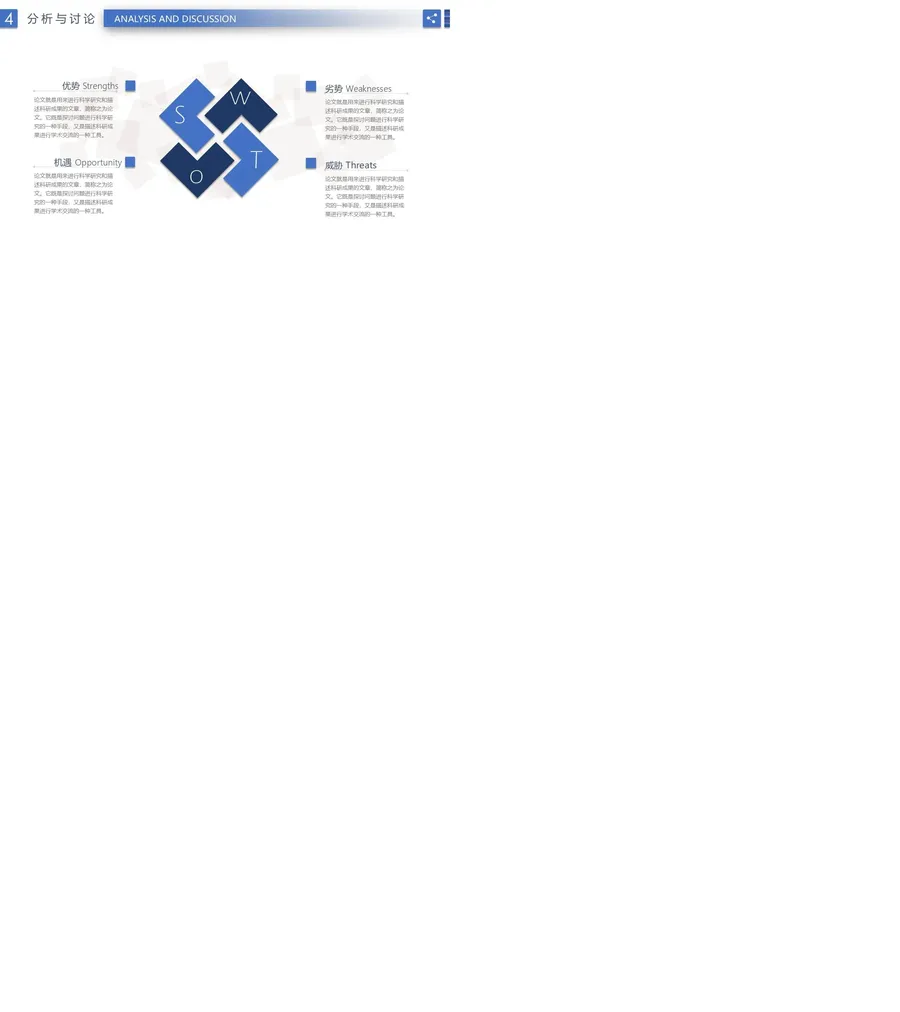 蓝色清新SWOT分析PPT模板.webp