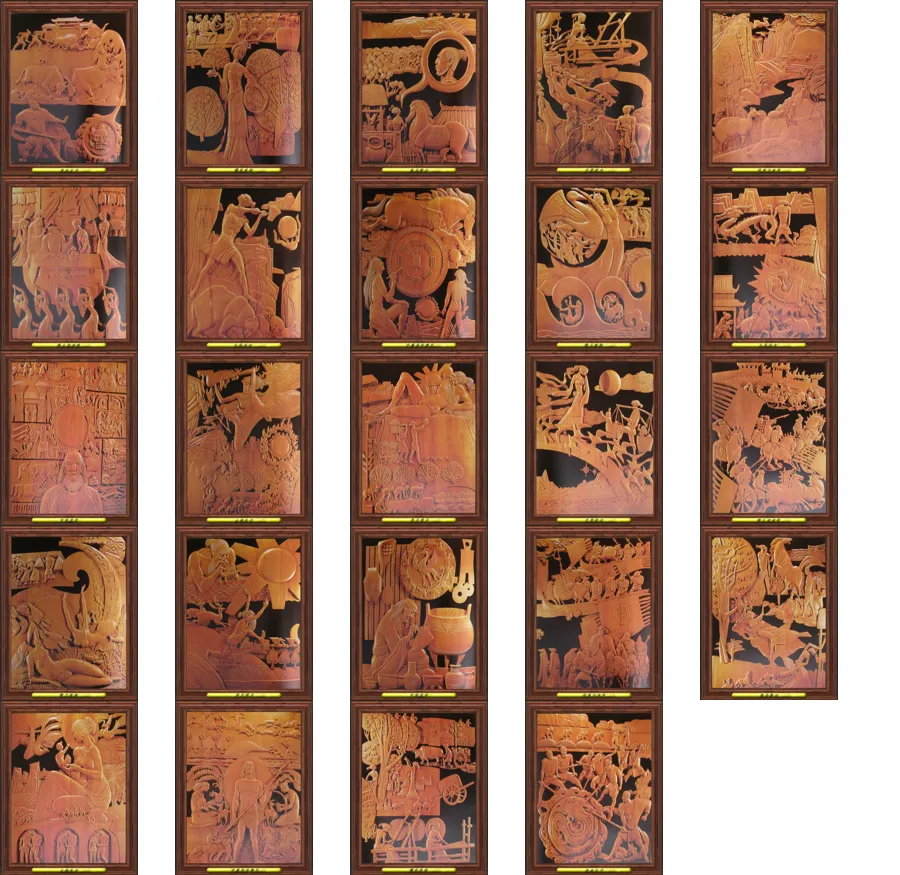 中国古代故事木浮雕3D贴图.webp