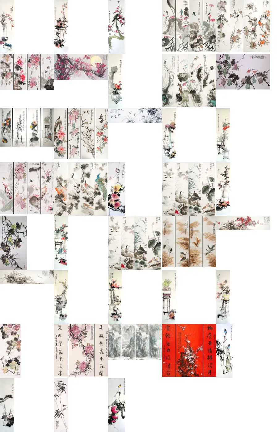 中堂挂画和四扇屏贴图.webp