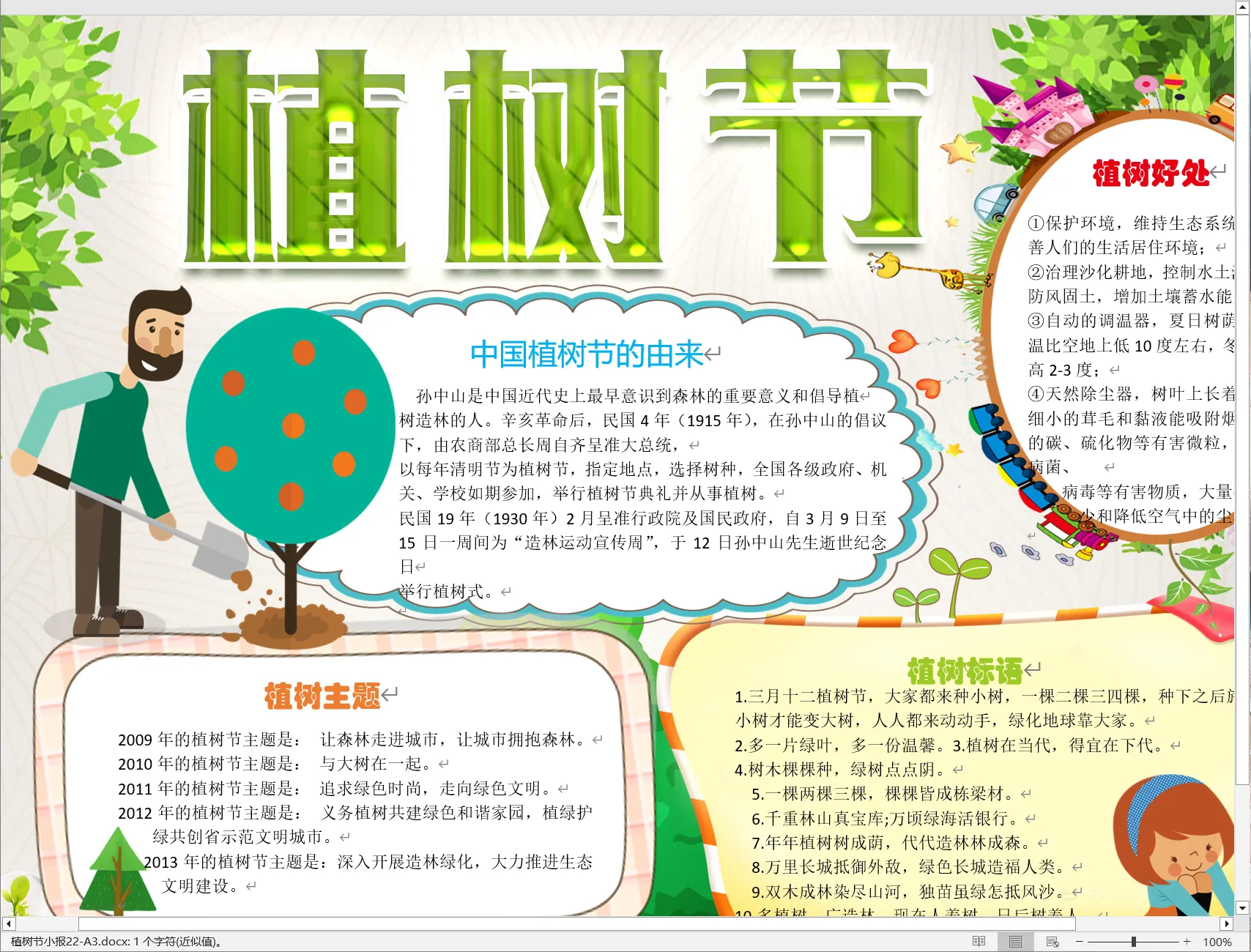 植树节小报22-A3.webp