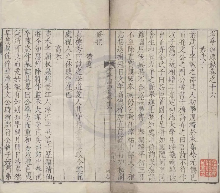 330000-1705-0004156.考亭淵源錄二十四卷.明宋端儀撰.明薛應旂重輯.明隆慶刻本.webp