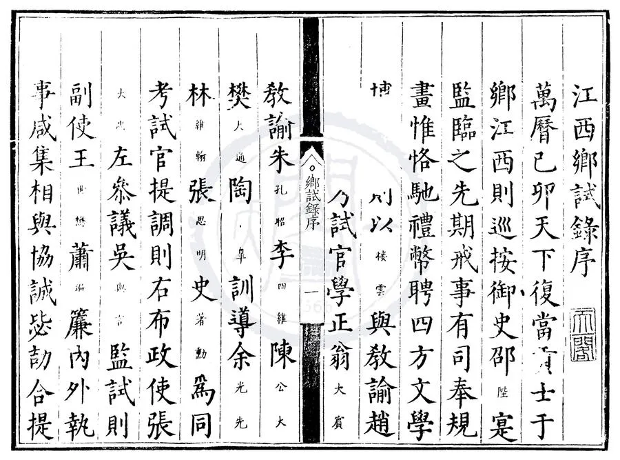 330000-1705-0000579.萬曆七年江西鄉試錄.明萬曆刻本.webp