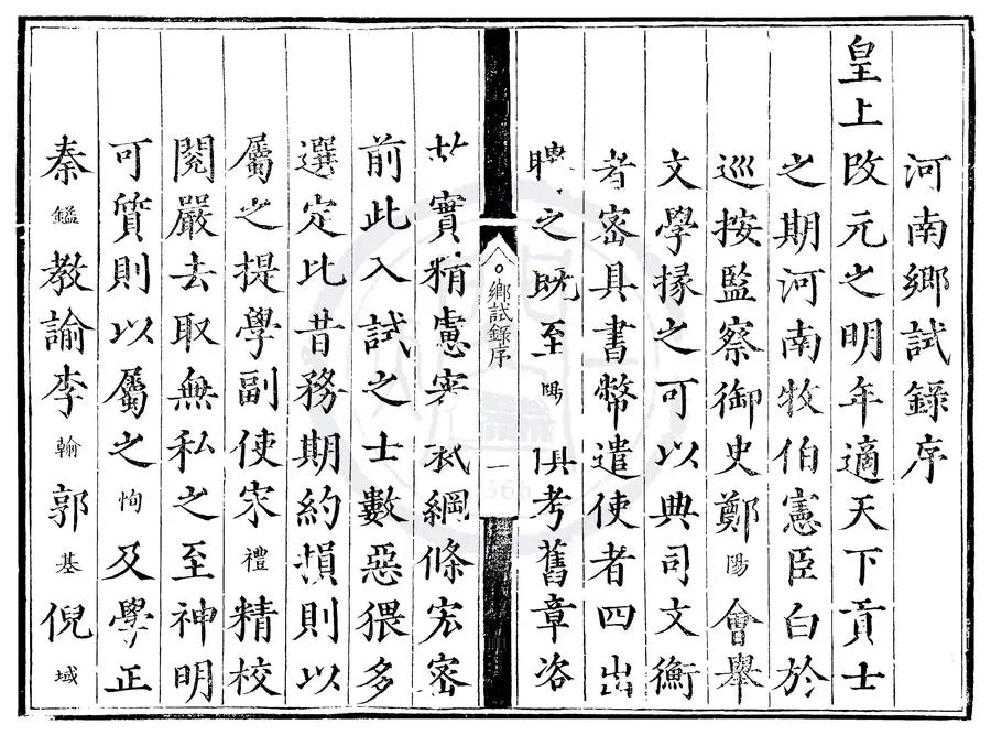 330000-1705-0000511.正德二年河南鄉試錄.明正德刻本.webp