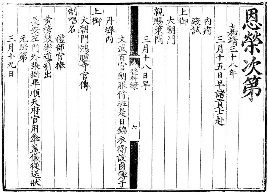 330000-1705-0006744.嘉靖三十八年進士登科錄.明嘉靖刻本.webp