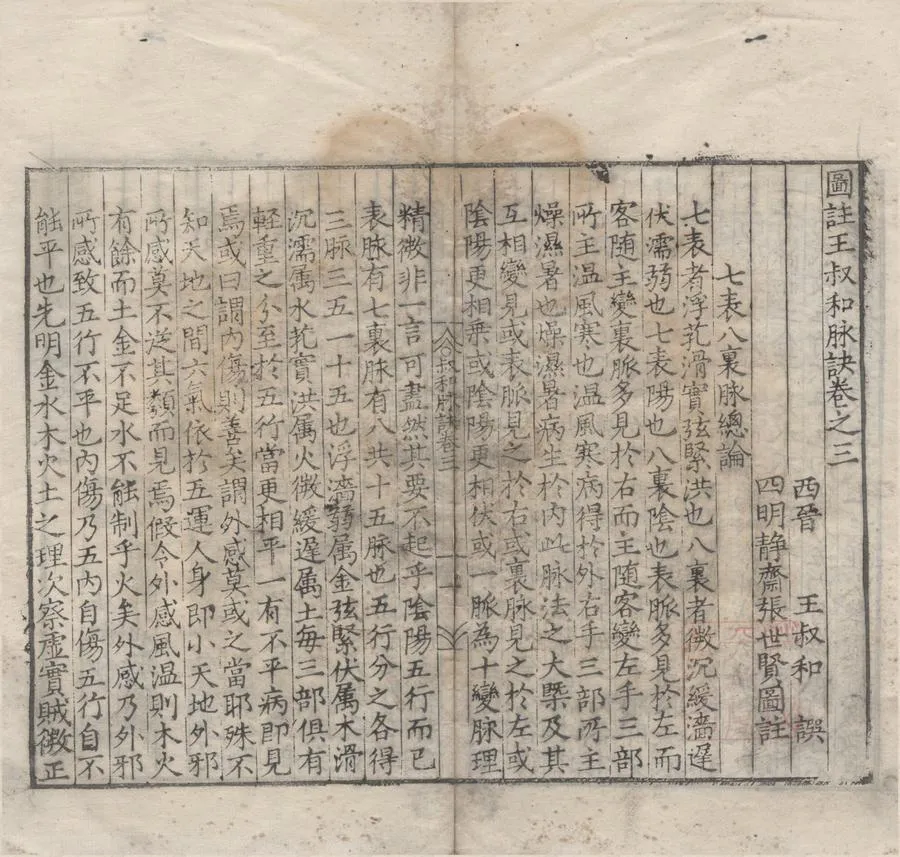 330000-1705-0007283.圖註王叔和脉訣四卷脉訣附方.晉王叔和譔.明張世賢圖註.明刻本.webp