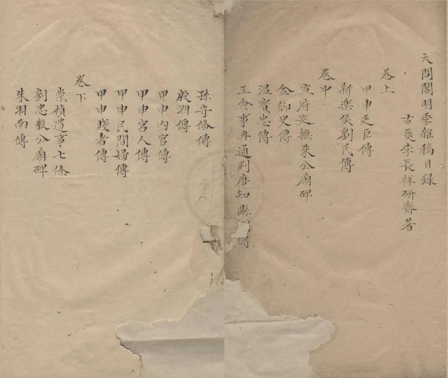 330000-1705-0000716.天問閣明季雜稿三卷附錄.明李長祥著.清抄本.webp
