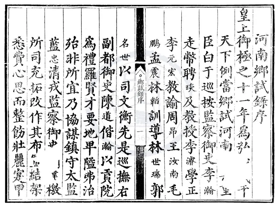 330000-1705-0000509.弘治十一年河南鄉試錄.明弘治刻本.webp