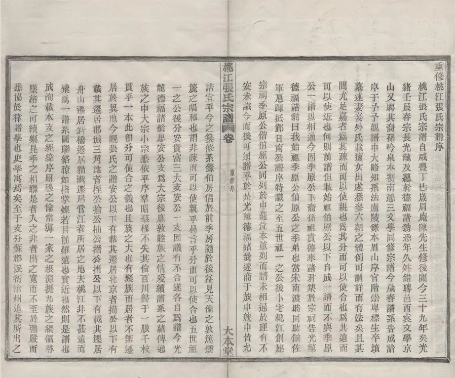 330000-1705-0008611.(浙江鄞縣)桃江張氏宗譜八卷首.清張光龍修.清袁政襄纂.清光緒活字本.webp