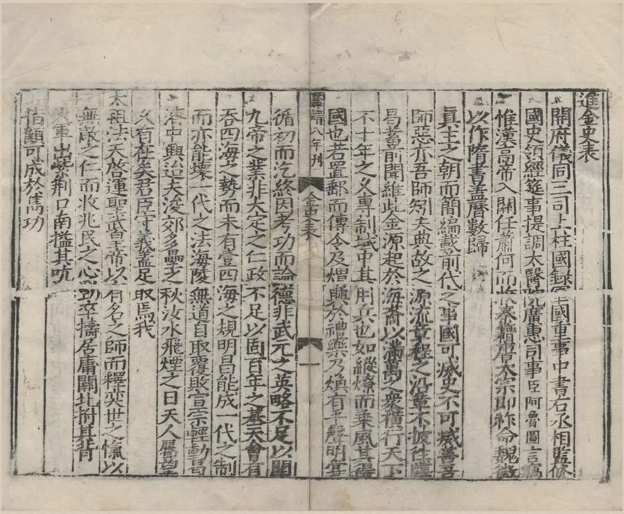 330000-1705-0000348.二十一史金史一百三十五卷目錄二卷.元脫脫修.明張邦奇.江汝璧校刊.明明清遞修本.webp