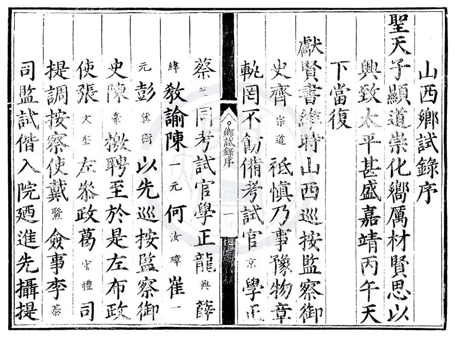 330000-1705-0000494.嘉靖二十五年山西鄉試錄.明嘉靖刻本.webp