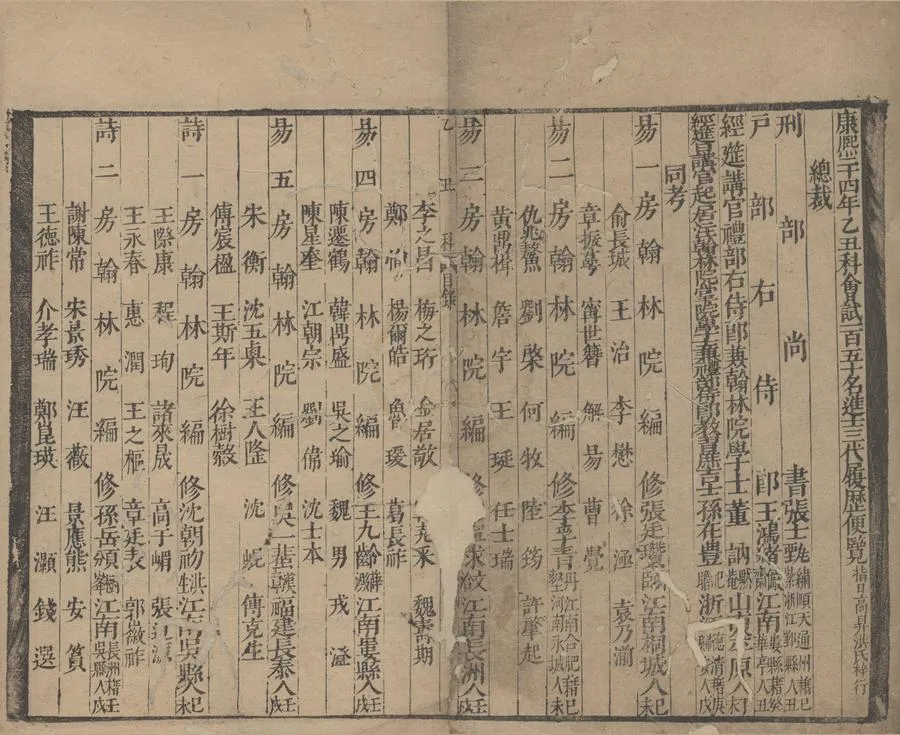 330000-1705-0006949.康熙二十四年乙丑科三代進士履歷.清康熙刻本.webp