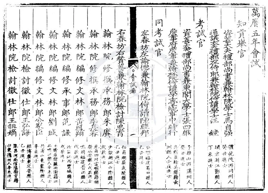330000-1705-0007039.萬曆五年會試錄.明萬曆刻本.webp