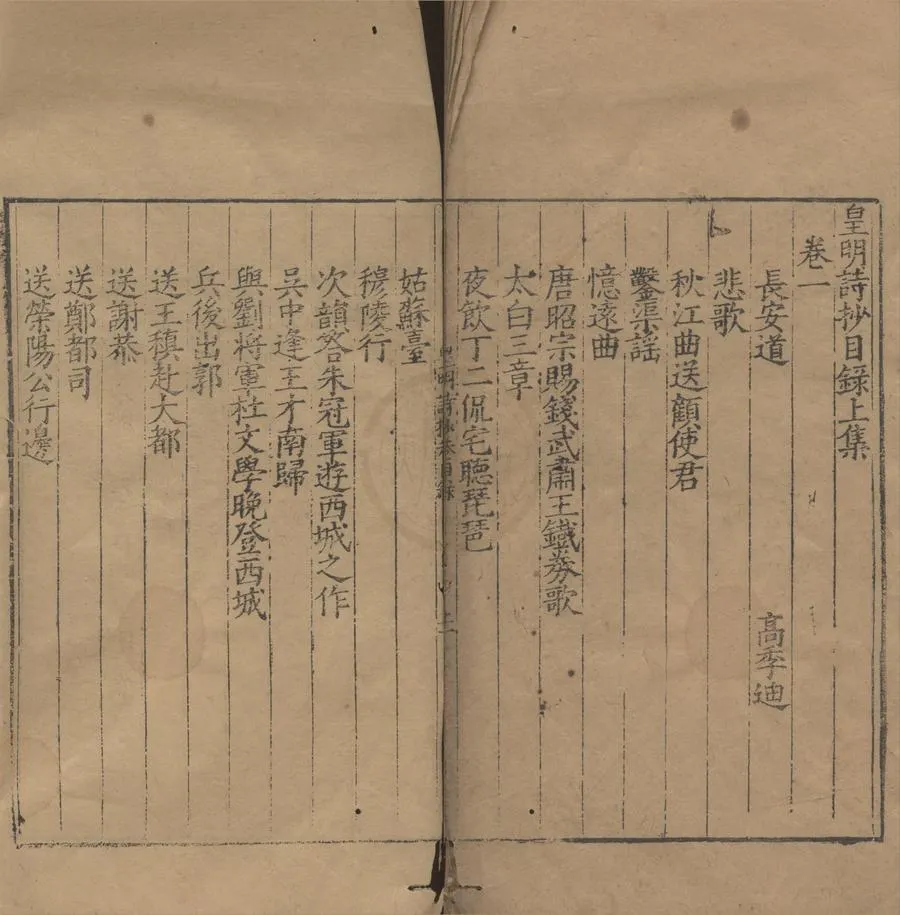 330000-1705-0007753.皇明詩抄十卷目錄二卷.明楊慎輯.明嘉靖刻本.webp