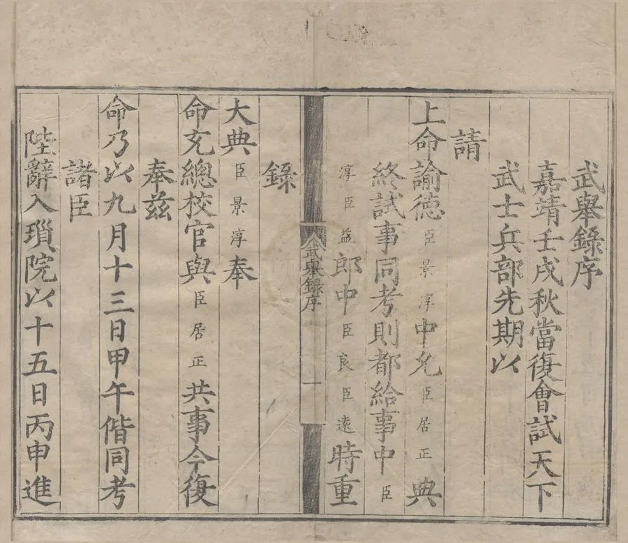 330000-1705-0007901.嘉靖四十一年武舉錄.明嘉靖刻本.webp