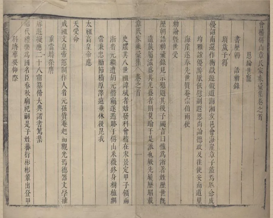 330000-1705-0016930.(浙江紹興)會稽偁山章氏家乘彙集六卷首.明章士淳等纂修.明崇禎刻本.webp