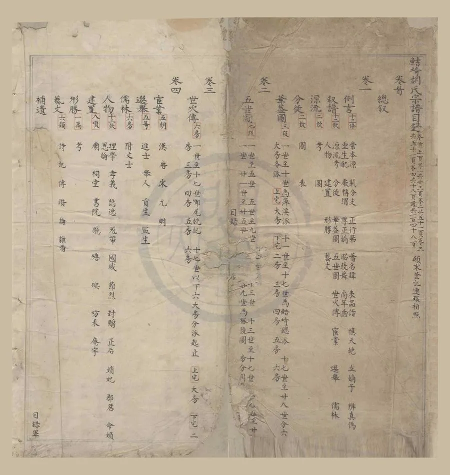 330000-1705-0008445.(浙江寧波)鲒埼胡氏宗譜四卷首.清宋輔世纂修.清乾隆抄本.webp
