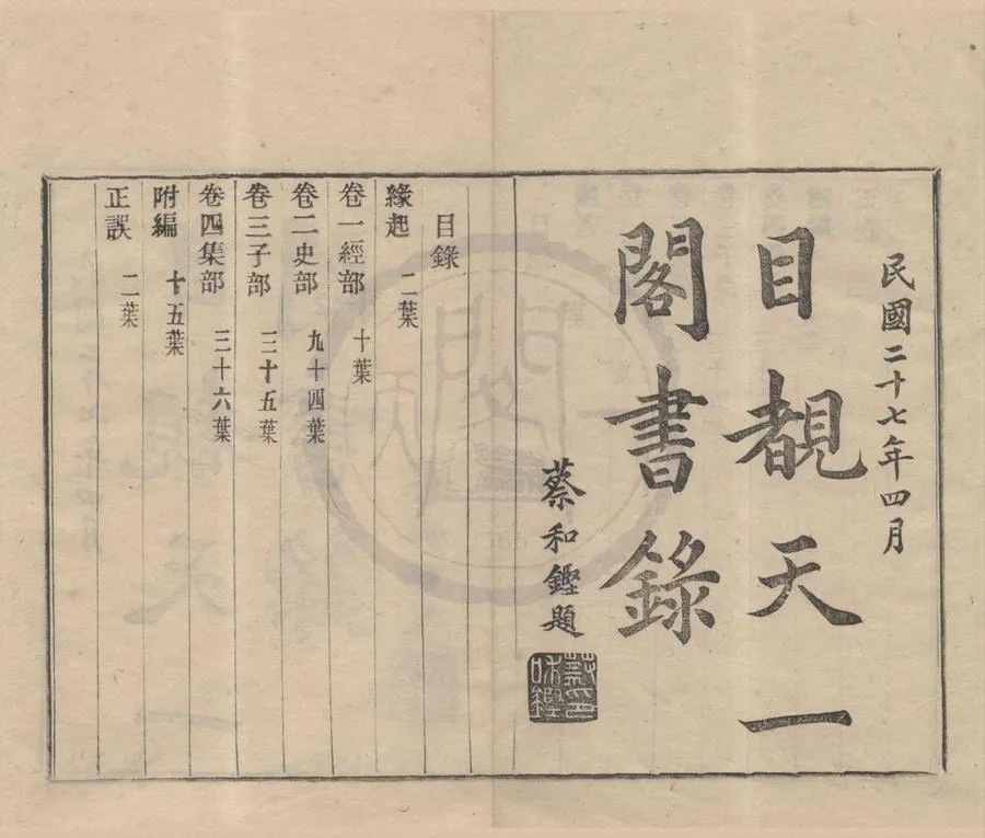 330000-1705-0009247.目睹天一閣書錄四卷附錄.民國林集虛編.民國活字本.webp