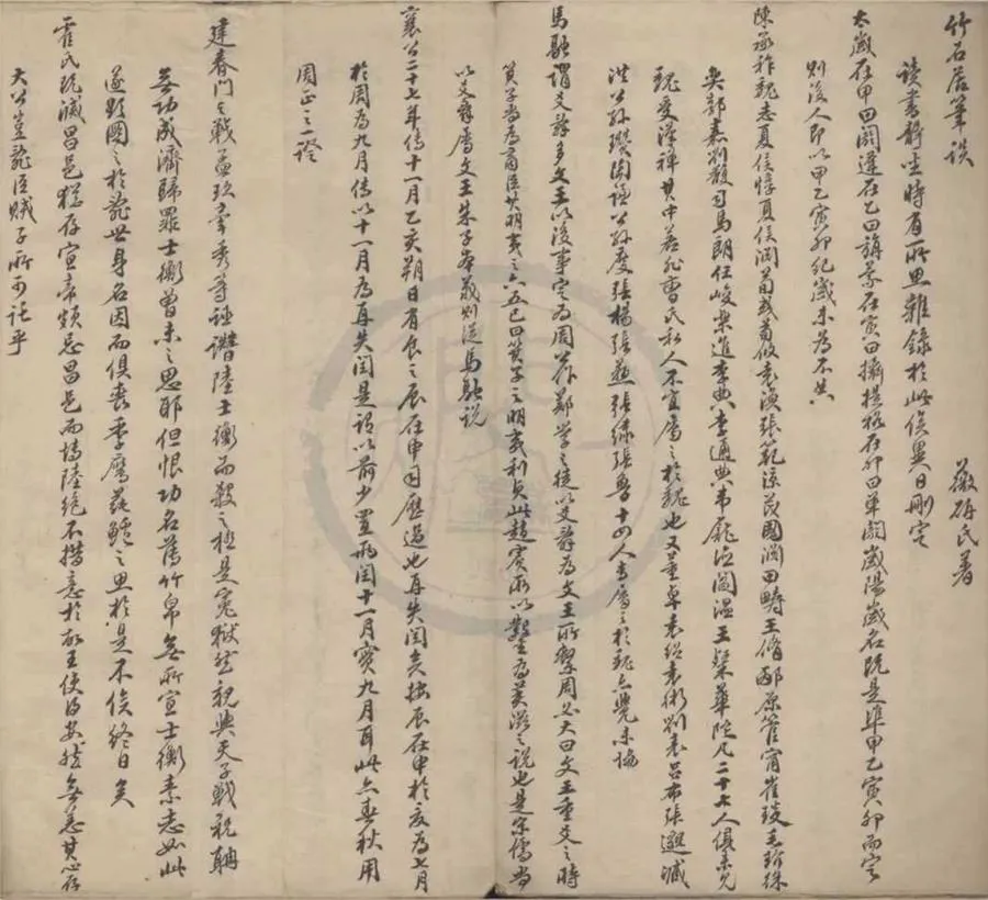 330000-1705-0015687.竹石居筆談.附聯語.清童華著.清稿本.webp