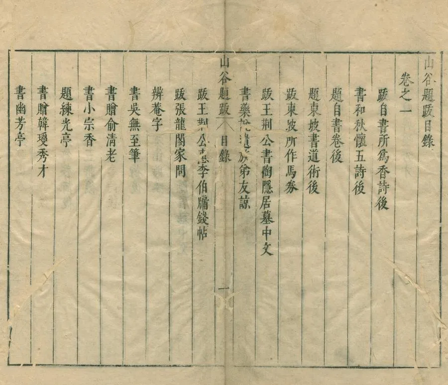 330000-1705-0005373.山谷題跋四卷.宋黃庭堅撰.明黃嘉慧校.明刻本.webp
