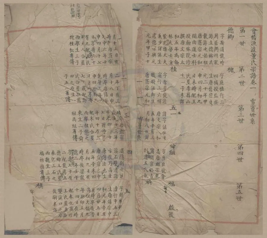 330000-1705-0008645.(浙江紹興)會稽漁渡董氏宗譜□卷.清光緒抄本.webp