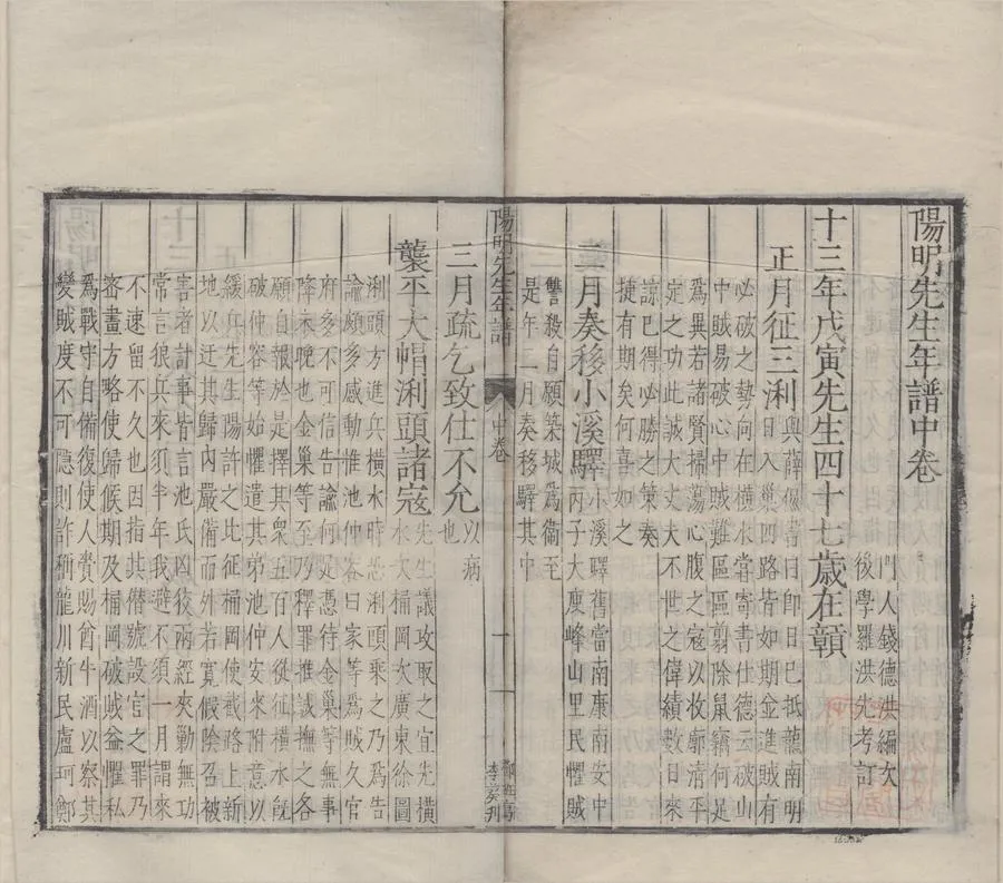 330000-1705-0006612.陽明先生年譜三卷.明錢德洪編次.明羅洪先考訂.明嘉靖刻本.webp