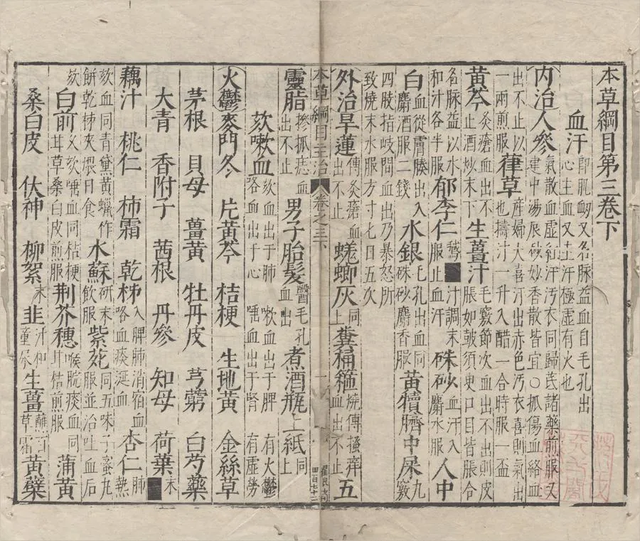 330000-1705-0007316.本草綱目五十二卷圖二卷.明李時珍撰.明萬曆刻本.webp