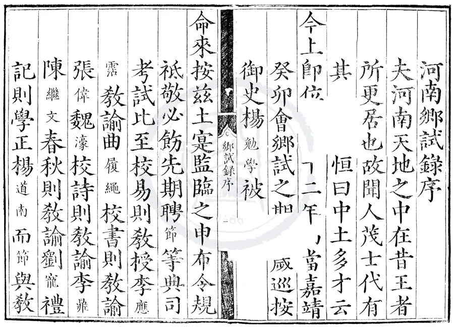 330000-1705-0000519.嘉靖二十二年河南鄉試錄.明嘉靖刻本.webp