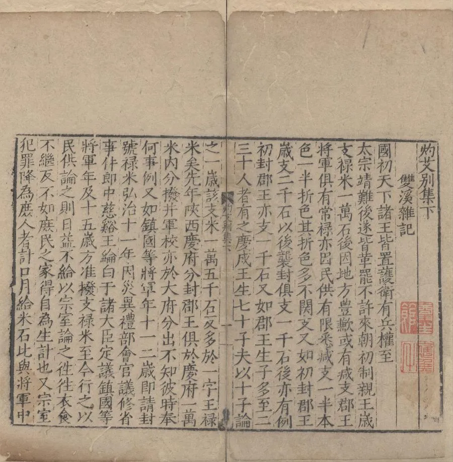 330000-1705-0004998.灼艾集二卷續集二卷別集二卷餘集二卷.明萬表輯.明嘉靖刻本.webp