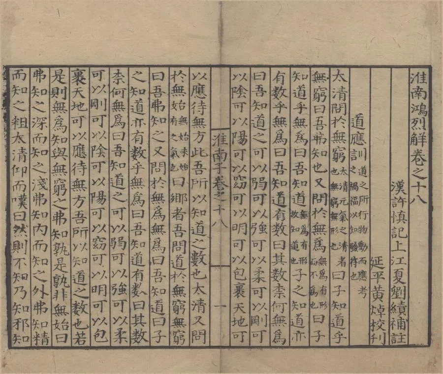 330000-1705-0004849.淮南鴻烈解二十八卷.漢劉安撰.漢許慎記.明劉續補註.明嘉靖刻本.webp