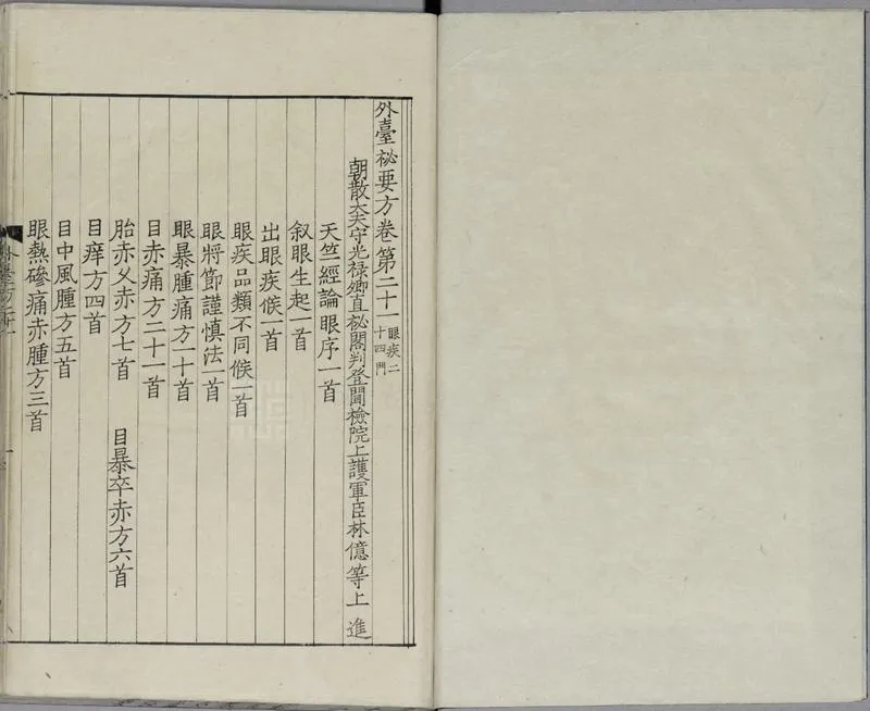 外台秘要方.唐.王焘撰.卷21至40.总四十卷.影钞南宋绍兴时期两浙东路茶盐司刊本.杨守敬旧藏_P2.webp