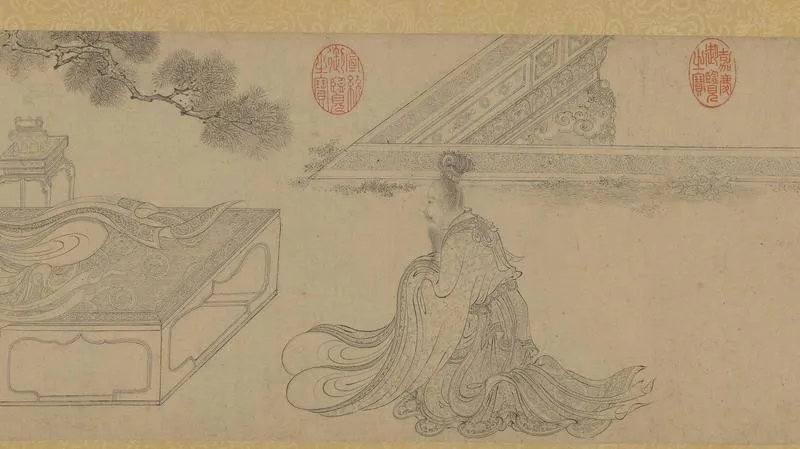 老子授经图卷.传元代.盛懋作.吴叡.隶书道德经.纸本墨笔.北京故宫博物院藏_P2.webp