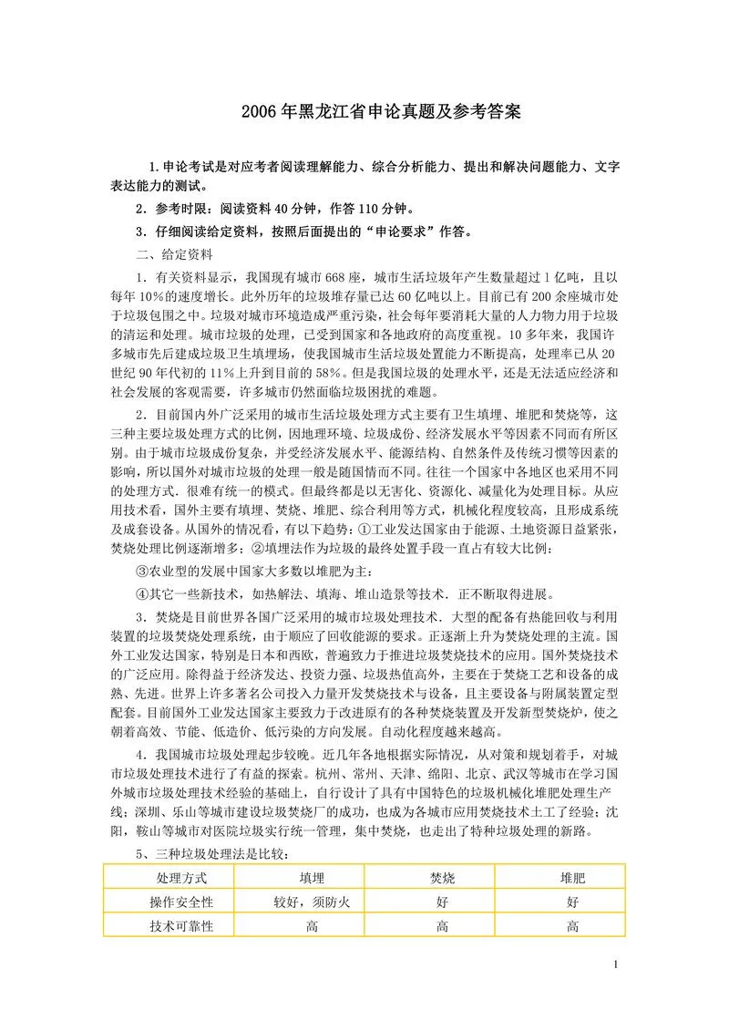 2006年黑龙江省申论真题及参考答案_P1.webp